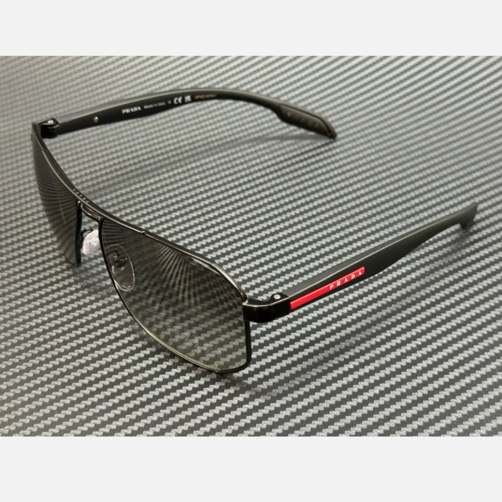 Prada Black Silver Men's Sunglasses Mirror